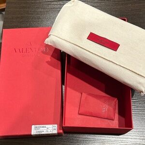 Valentino Garavani Red and White Pouch
